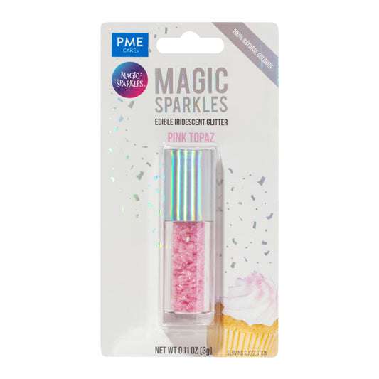 PME MAGIC SPARKLES, EDIBLE IRIDESCENT GLITTER – PINK TOPAZ (3G)