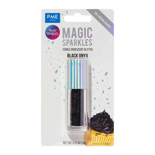PME MAGIC SPARKLES, EDIBLE IRIDESCENT GLITTER – BLACK ONYX (3G)