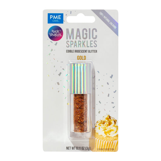 PME MAGIC SPARKLES, EDIBLE IRIDESCENT GLITTER – GOLD (3G)