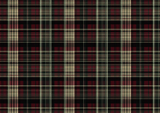 Red And Gold Check Tartan Downloadable Cake Topper