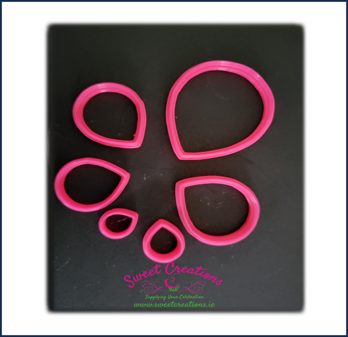 Rose Petal Cutters Set of 6  by Miriam Pearson