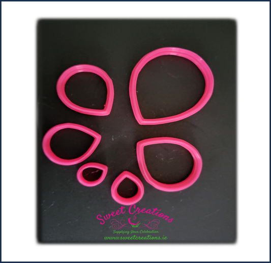 Rose Petal Cutters Set of 6  by Miriam Pearson