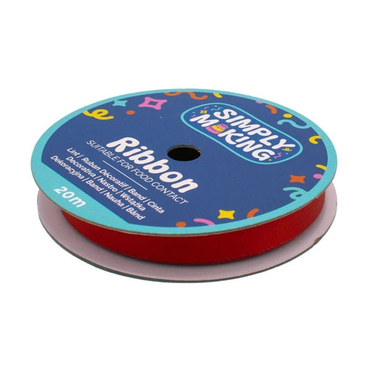 SIMPLY MAKING 12mm - Red Food-Safe Ribbon 12mm x 20 Metres