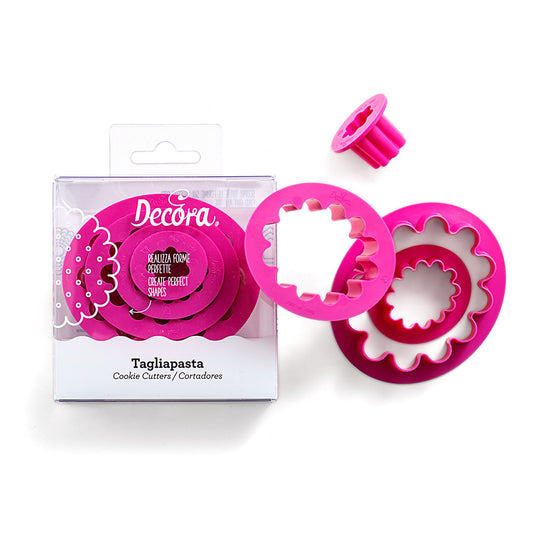 Decora Scalloped Oval Cookie Cutter 4pk