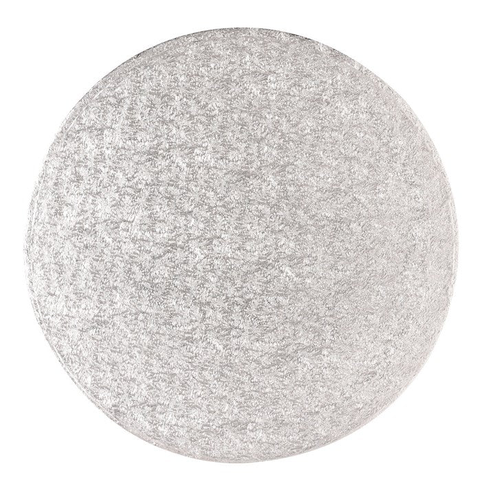 10'' (254mm) Single Thick Round Turn Edge Cake Cards Silver (1.75mm Thick)