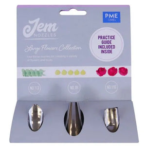 JEM NOZZLES SET – LARGE FLOWERS COLLECTION, PACK OF 3