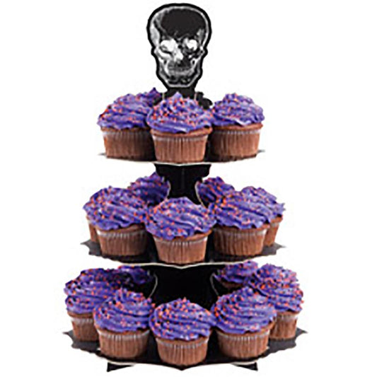 Decora 3-Tier Skull Cardboard Cake Stand