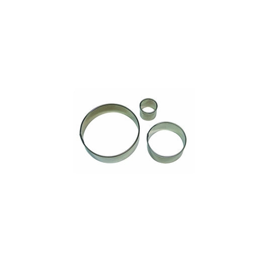 PME STAINLESS STEEL CUTTERS - ROUND SET OF 3