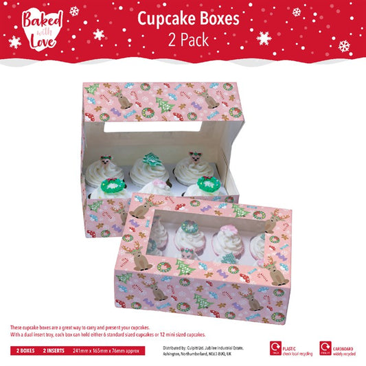 Baked With Love 6 Cupcake Box - 2 Pack - Magical Woodland
