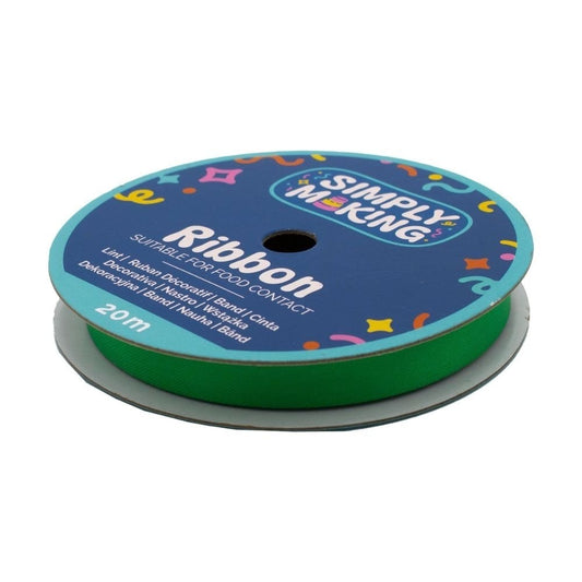 SIMPLY MAKING 12mm - Grass Green Food-Safe Ribbon 12mm x 20 Metres