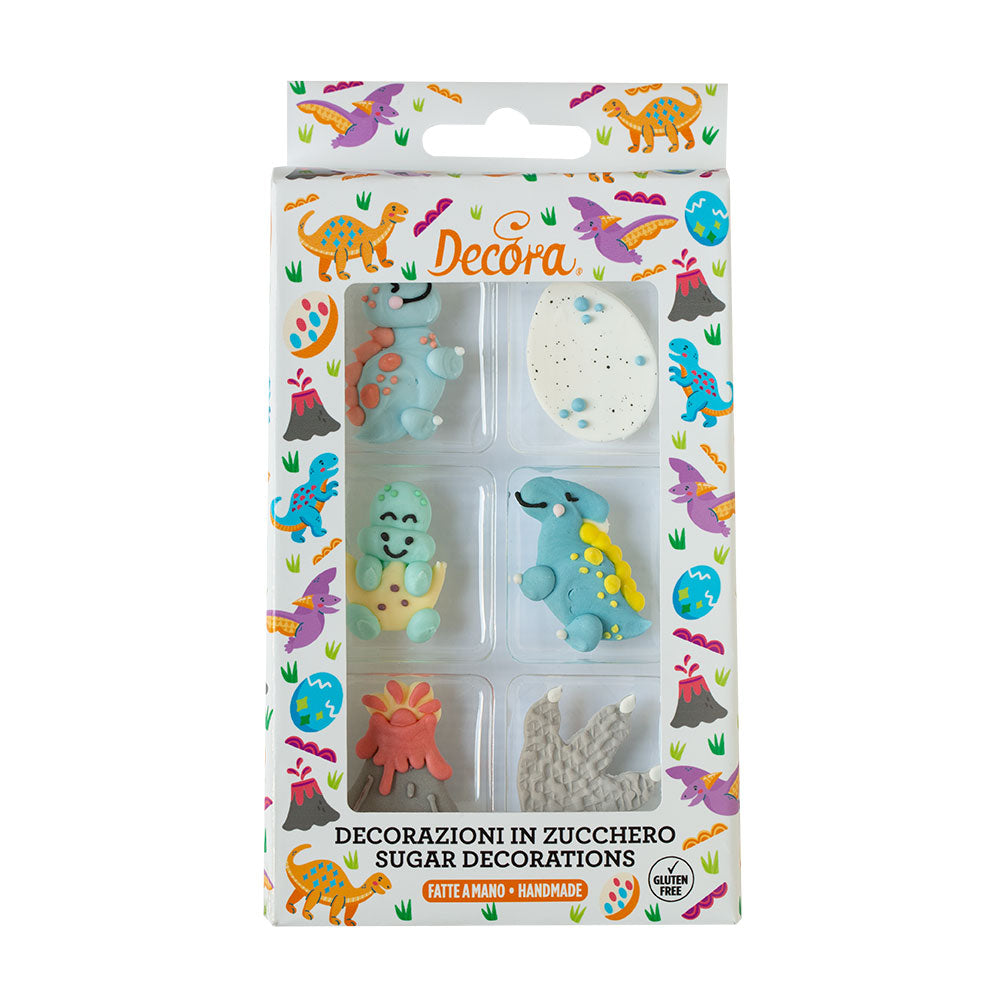 Decora Dino in Sugar Decorations 6pk