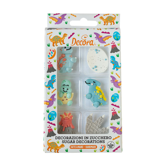 Decora Dino in Sugar Decorations 6pk