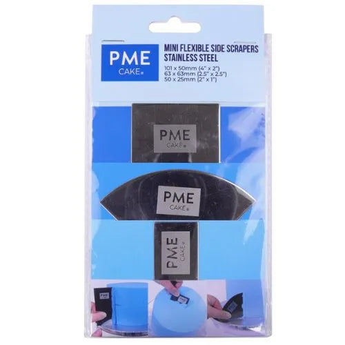 PME SET OF 3 MINI FLEXIBLE ICING SIDE SCRAPERS