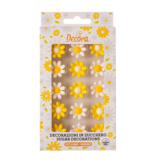 Decora White and Yellow Daisy 12pk