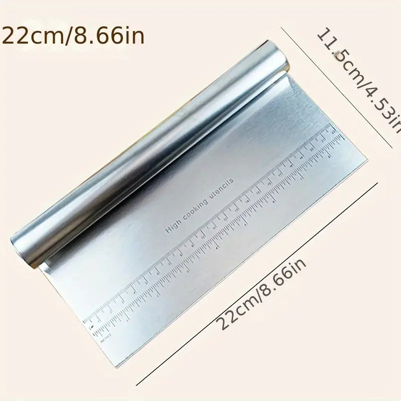 Stainless steel cake scraper, pastry dough scraper