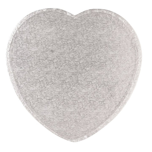 12'' (304mm) Cake Drum Heart Silver Fern