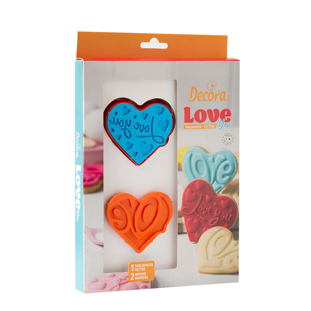 Decora Love You Cookie Cutter and Marker Set