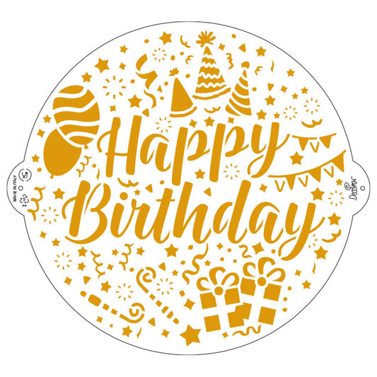 Decora Happy Birthday Stencil