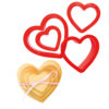 Decora heart Cookie Cutter Set 4pk