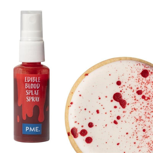 PME EDIBLE BLOOD SPLAT SPRAY FOR HALLOWEEN CAKE DECORATING (30G)