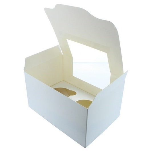 White 2 Cavity Cupcake / Muffin Box