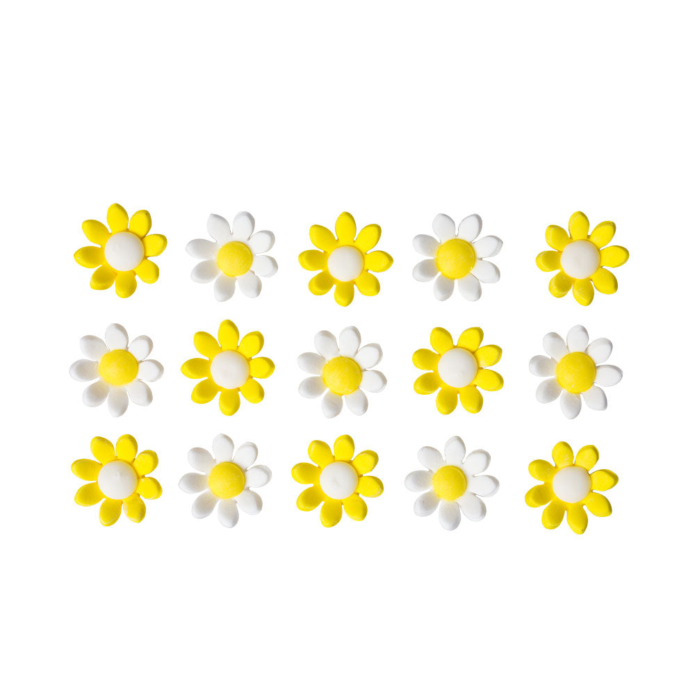 Decora White and Yellow Daisy 12pk
