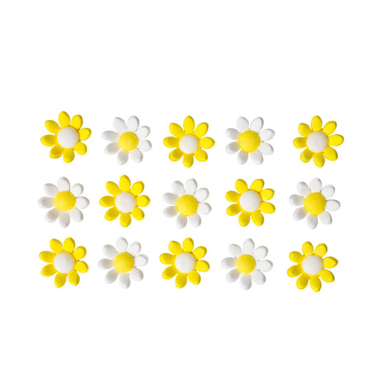 Decora White and Yellow Daisy 12pk