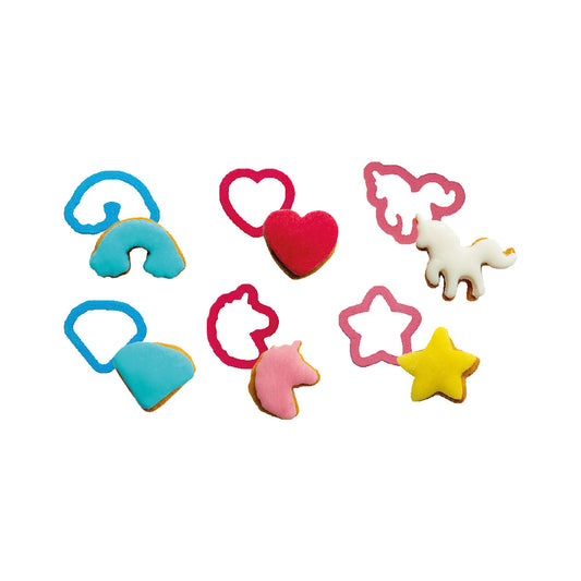 Decora Unicorn Fondant Cutter 6pk