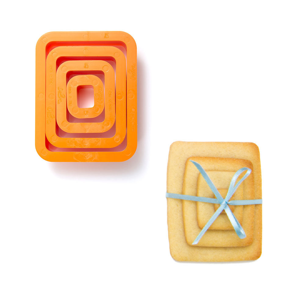 Decora Rectangle Cookie Cutter Set 4pk