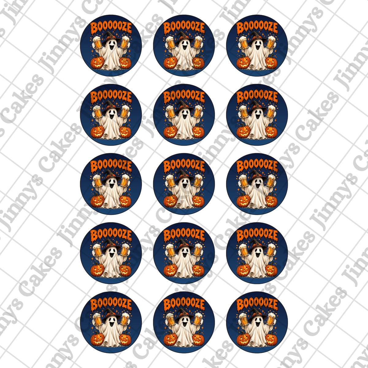 Boooooze Ghost Digital Cupcake Toppers (watermark removed on download)