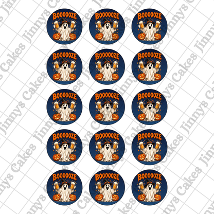 Boooooooze Digital Halloween Cupcake Topper (watermark removed on download)