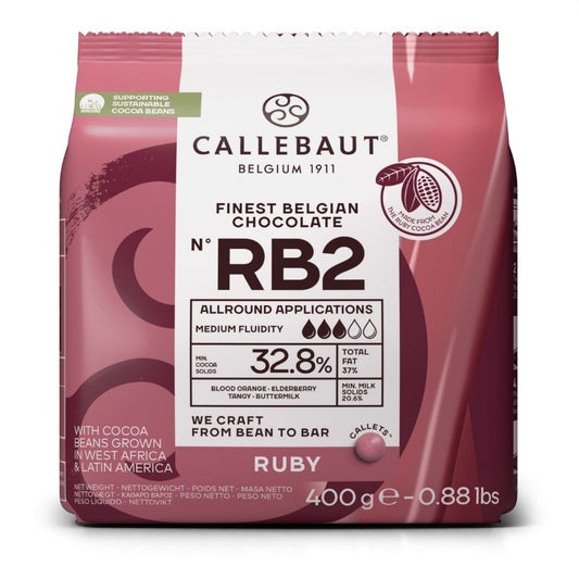 Callebaut Ruby Belgian Chocolate RB2 400g