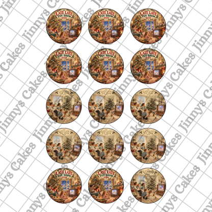 60s Style Toy Show Downloadable Cupcake Toppers (watermark removed on download)