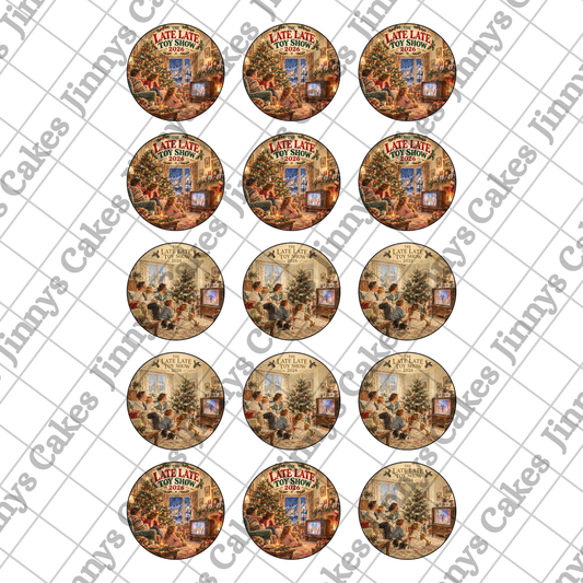 60s Style Toy Show Downloadable Cupcake Toppers (watermark removed on download)