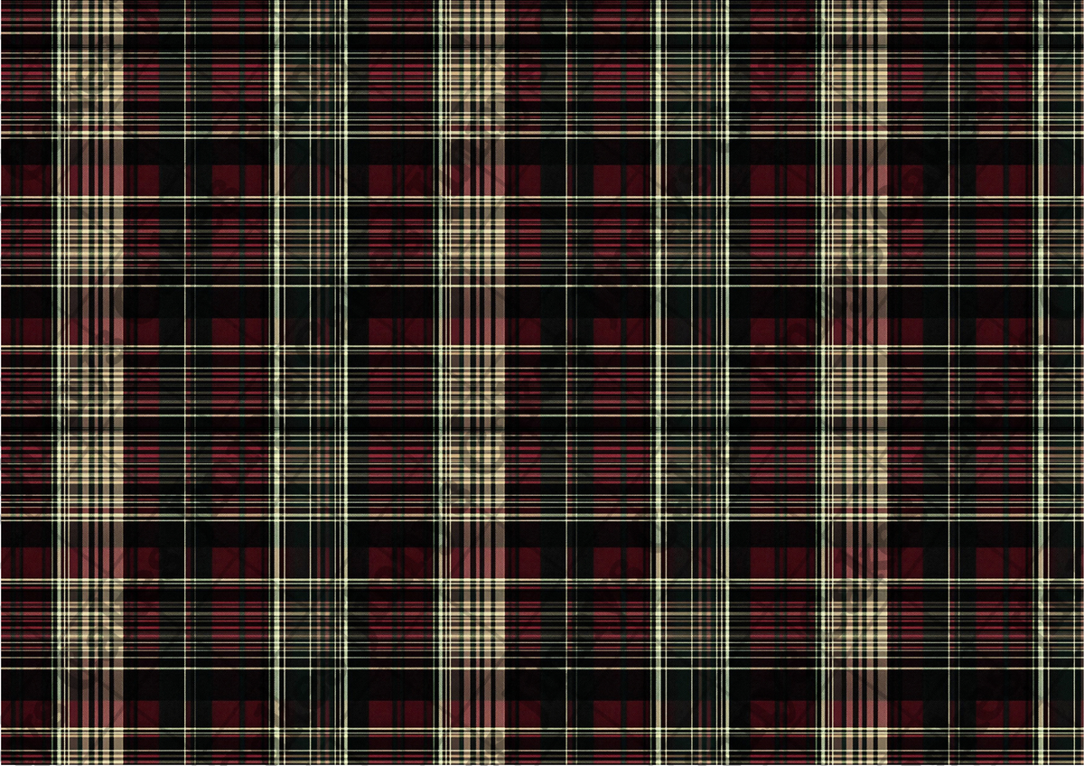 Red And Gold Check Tartan Downloadable Cake Topper  (watermark removed on download)