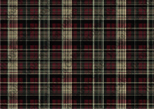 Red And Gold Check Tartan Downloadable Cake Topper  (watermark removed on download)