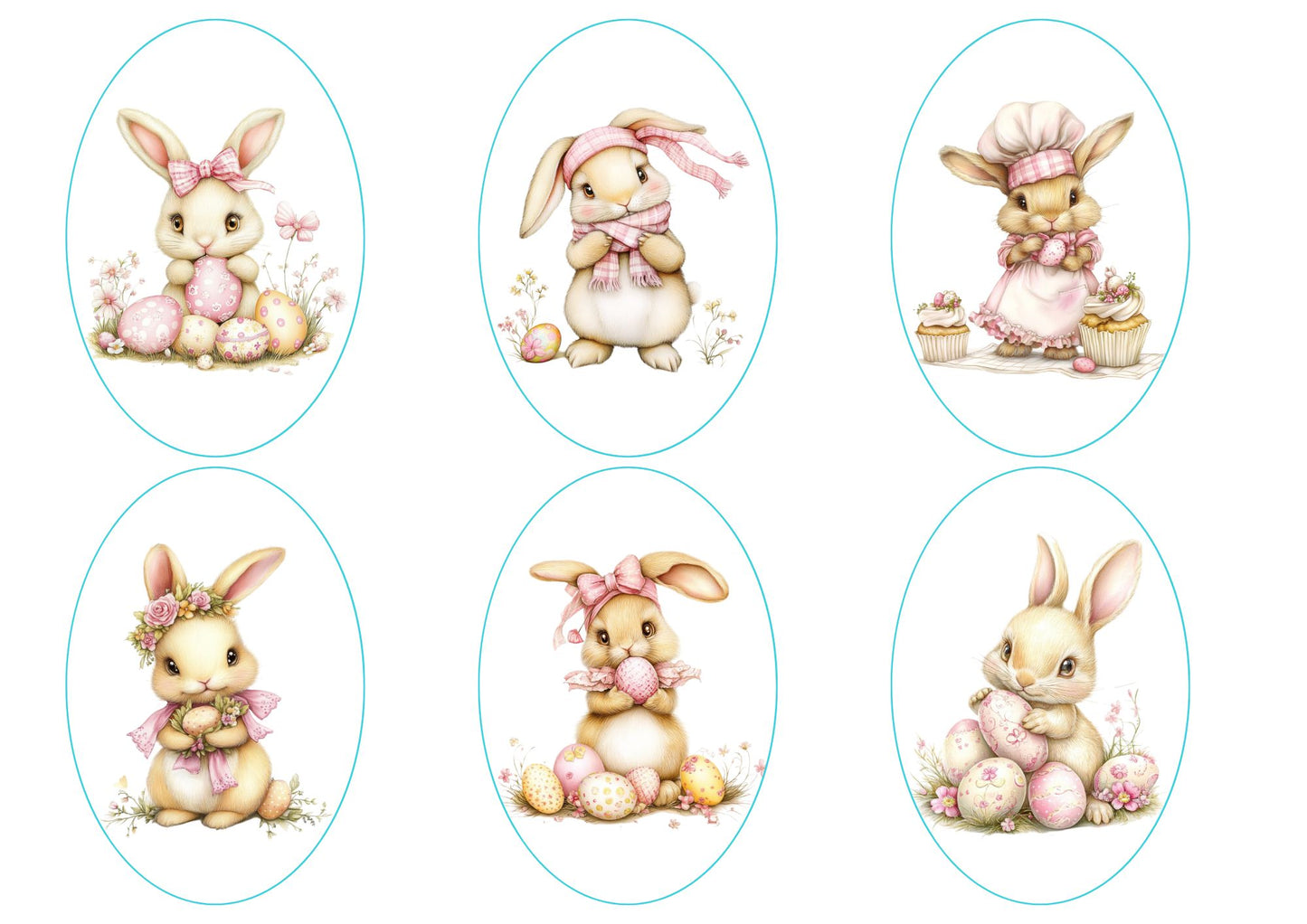 Bunny Cameo Set of 6