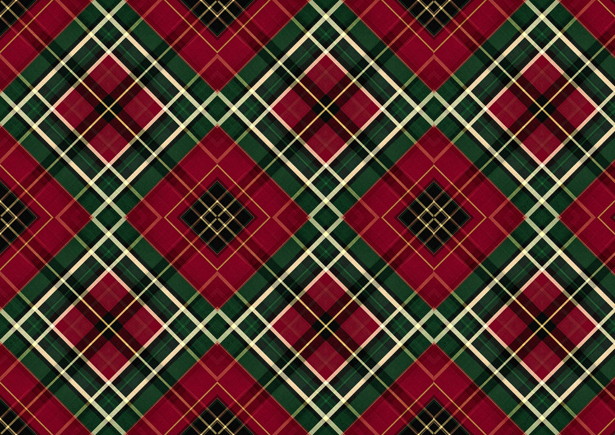 Geographical Tartan Downloadable Cake Wrap