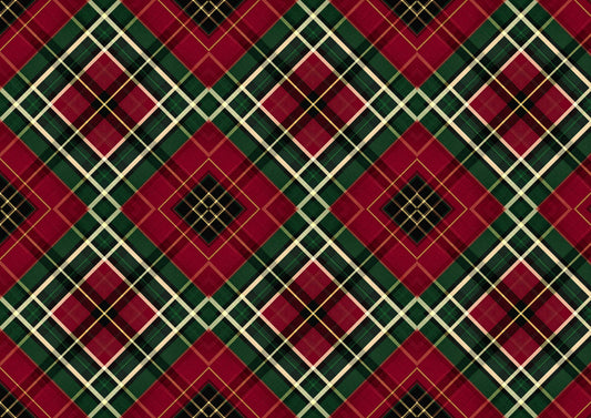 Geographical Tartan Downloadable Cake Wrap