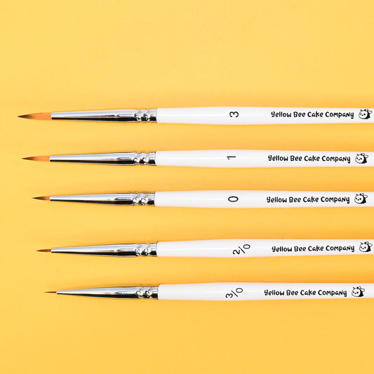 Yellow Bee Fine Detail Paint Brushes 5pk