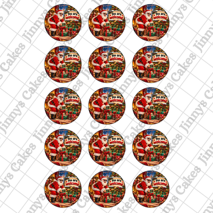 Santa Gas Canisters Digital Cupcake Toppers (watermark removed on download)