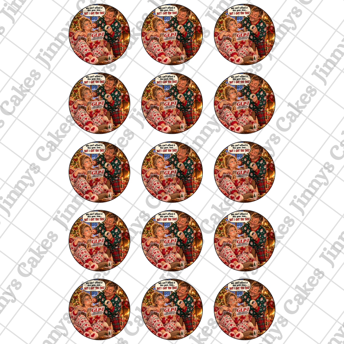 GLP Christmas Pressie Digital Cupcake Topper (watermark removed on download)
