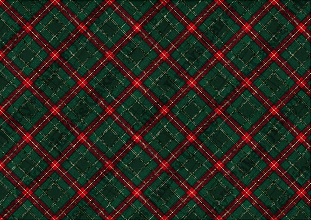 Classic Christmas Tartan Downloadable Cake Wrap  (watermark removed on download)