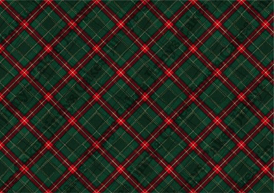 Classic Christmas Tartan Downloadable Cake Wrap  (watermark removed on download)