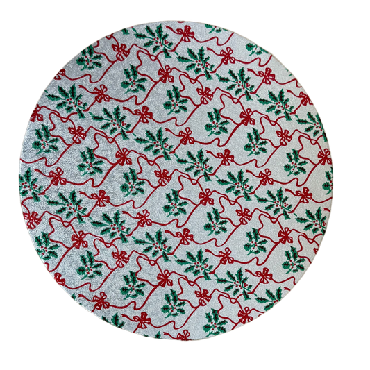 10'' (254mm) Christmas Double Thick Round Cake Card
