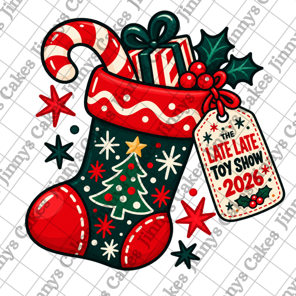 Late Late Toy Show Santa Downloadable Cupcake Toppers  (watermark removed on download)