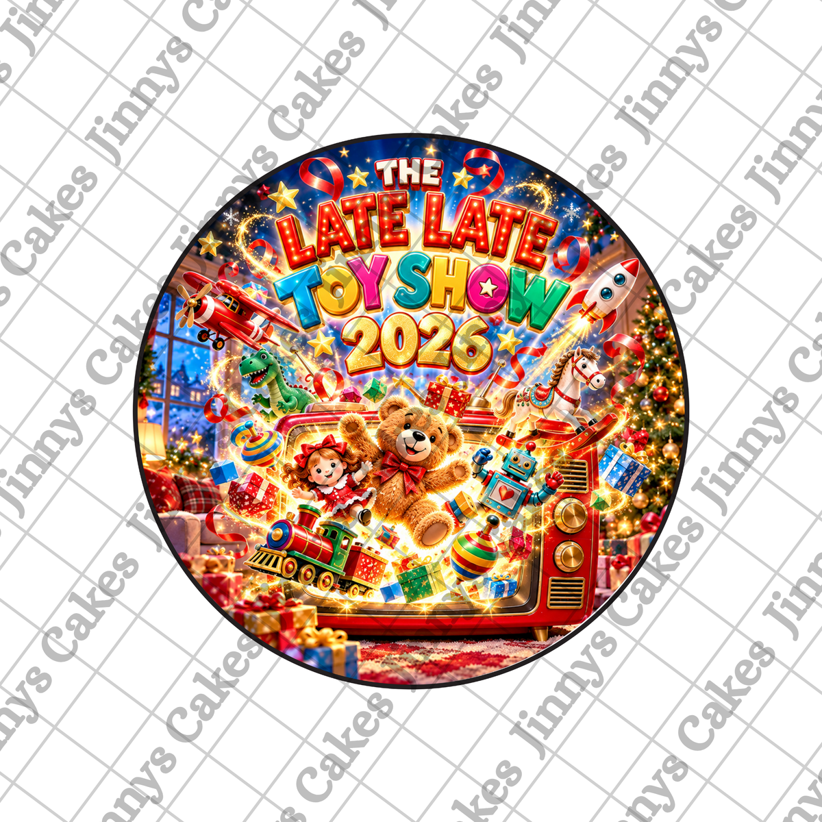 Late Late TV Fun 20cm Downloadable Cake Topper (watermark removed on download)
