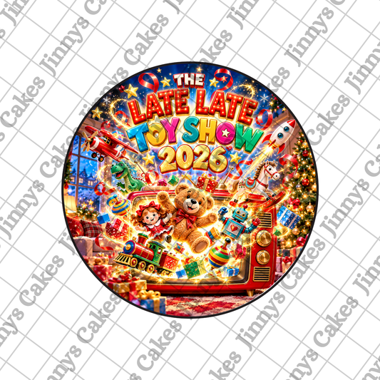Late Late TV Fun 20cm Downloadable Cake Topper (watermark removed on download)