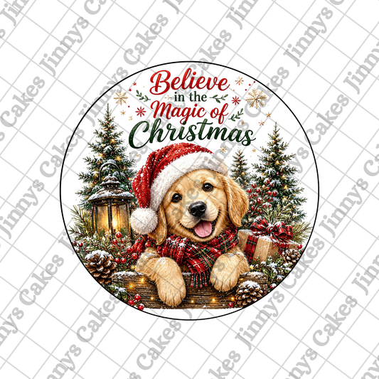 Cute Christmas Dogs Downloadable Cupcake Toppers (watermark removed on download)