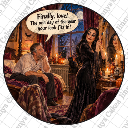Mr & Mrs Halloween Digital Cupcake Toppers